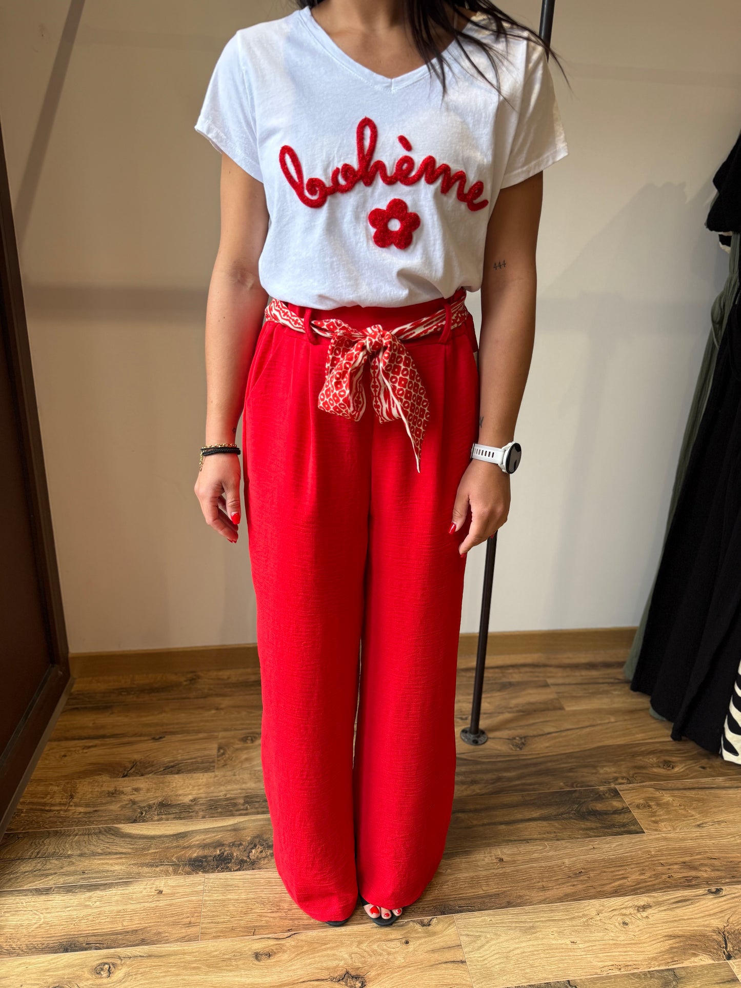 Pantalon Eliam rouge