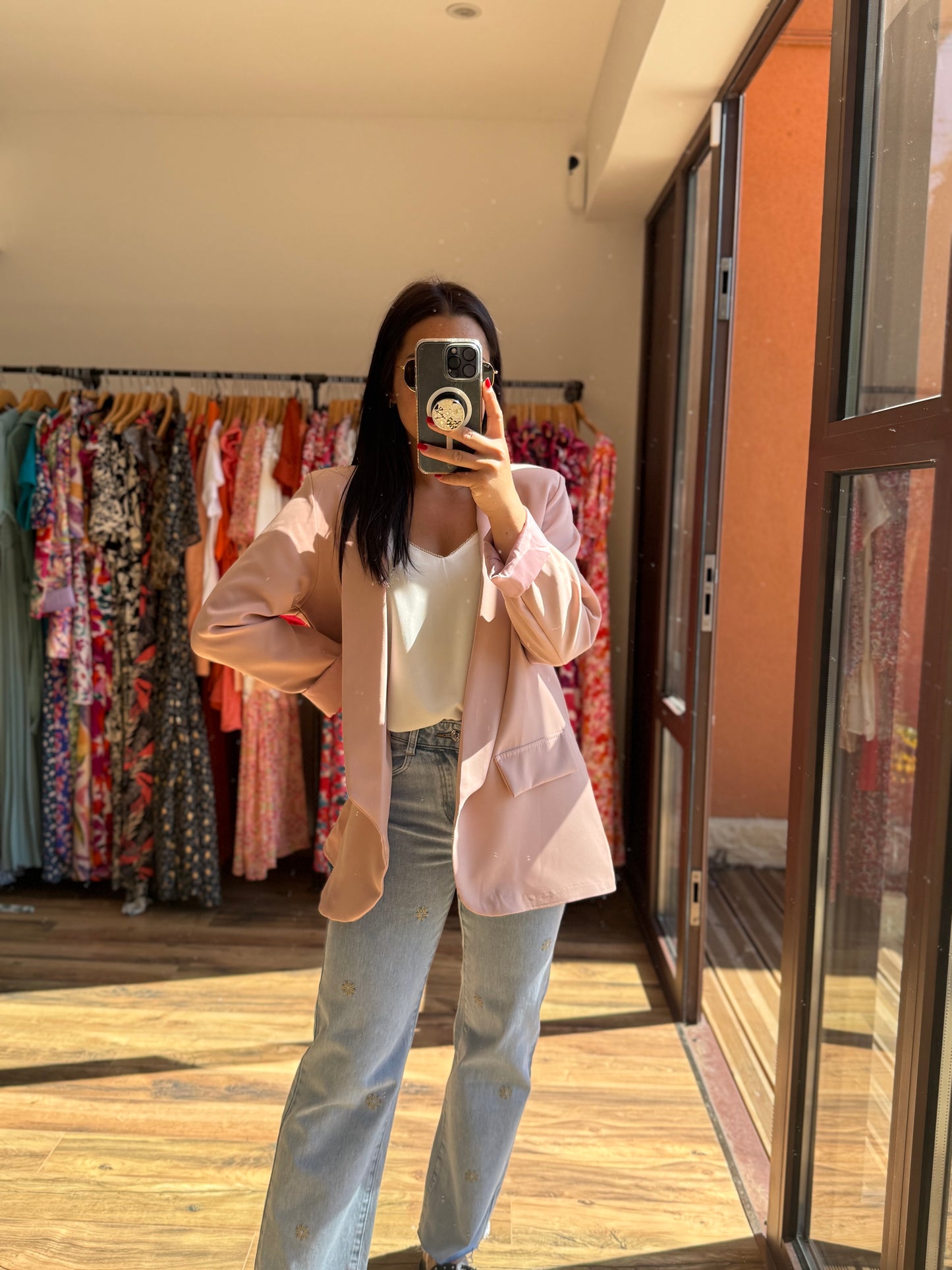 Blazer rose poudré