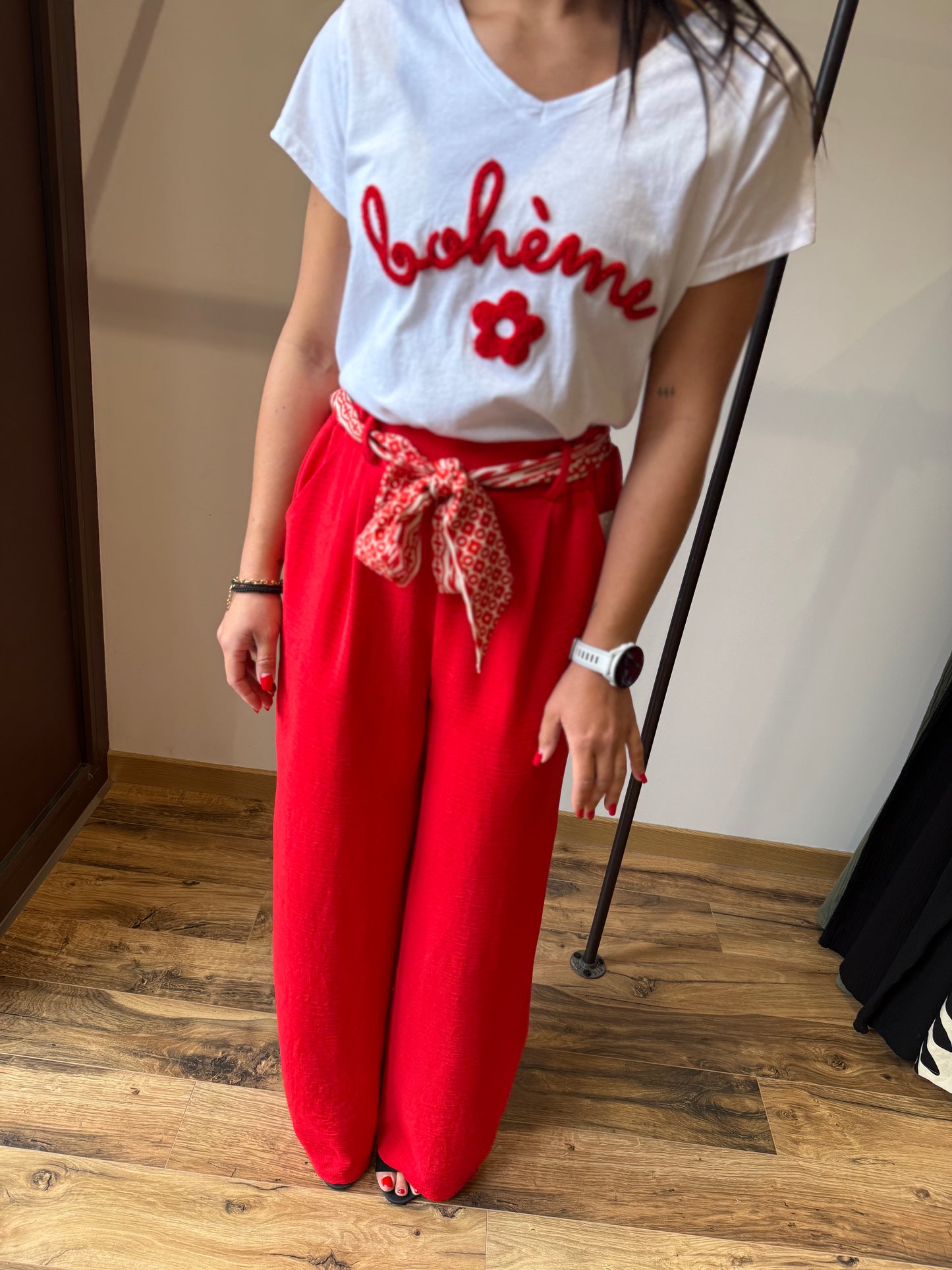 Pantalon Eliam rouge