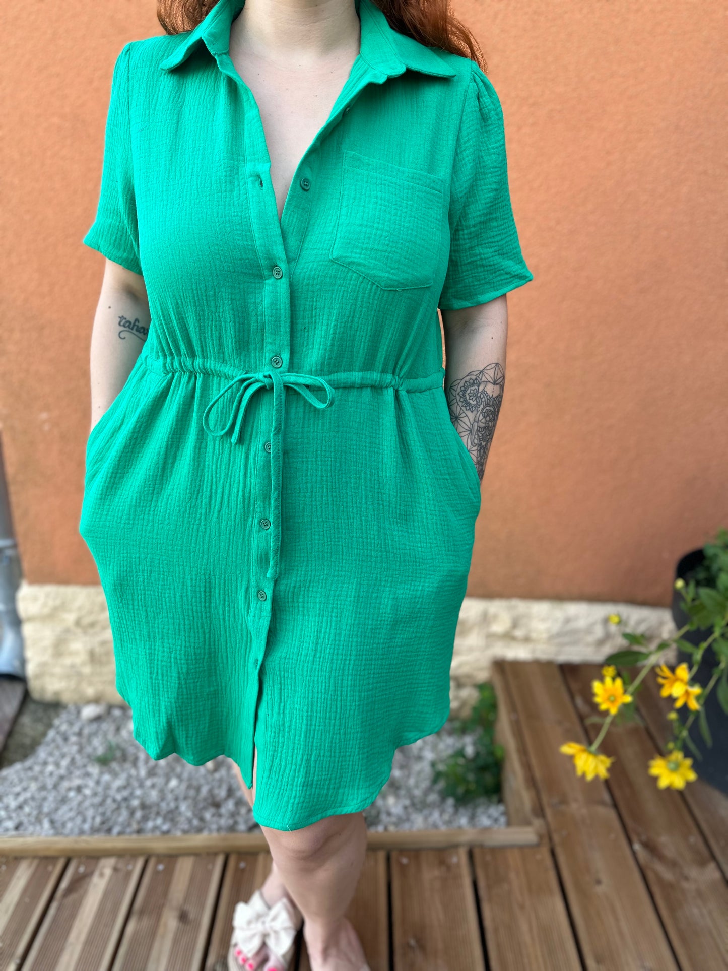Robe gaze de coton (Curvy)