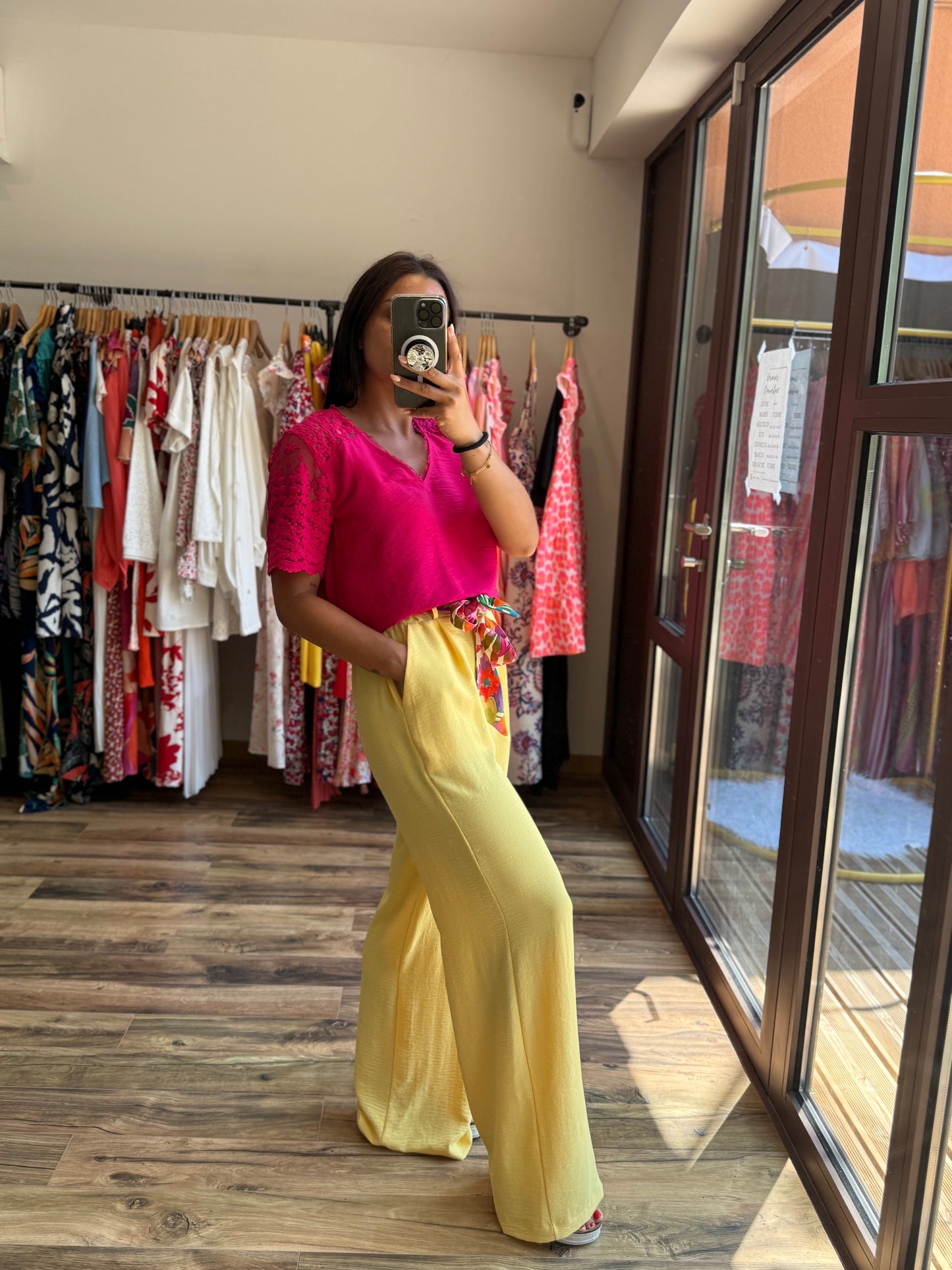Pantalon Eliam jaune clair