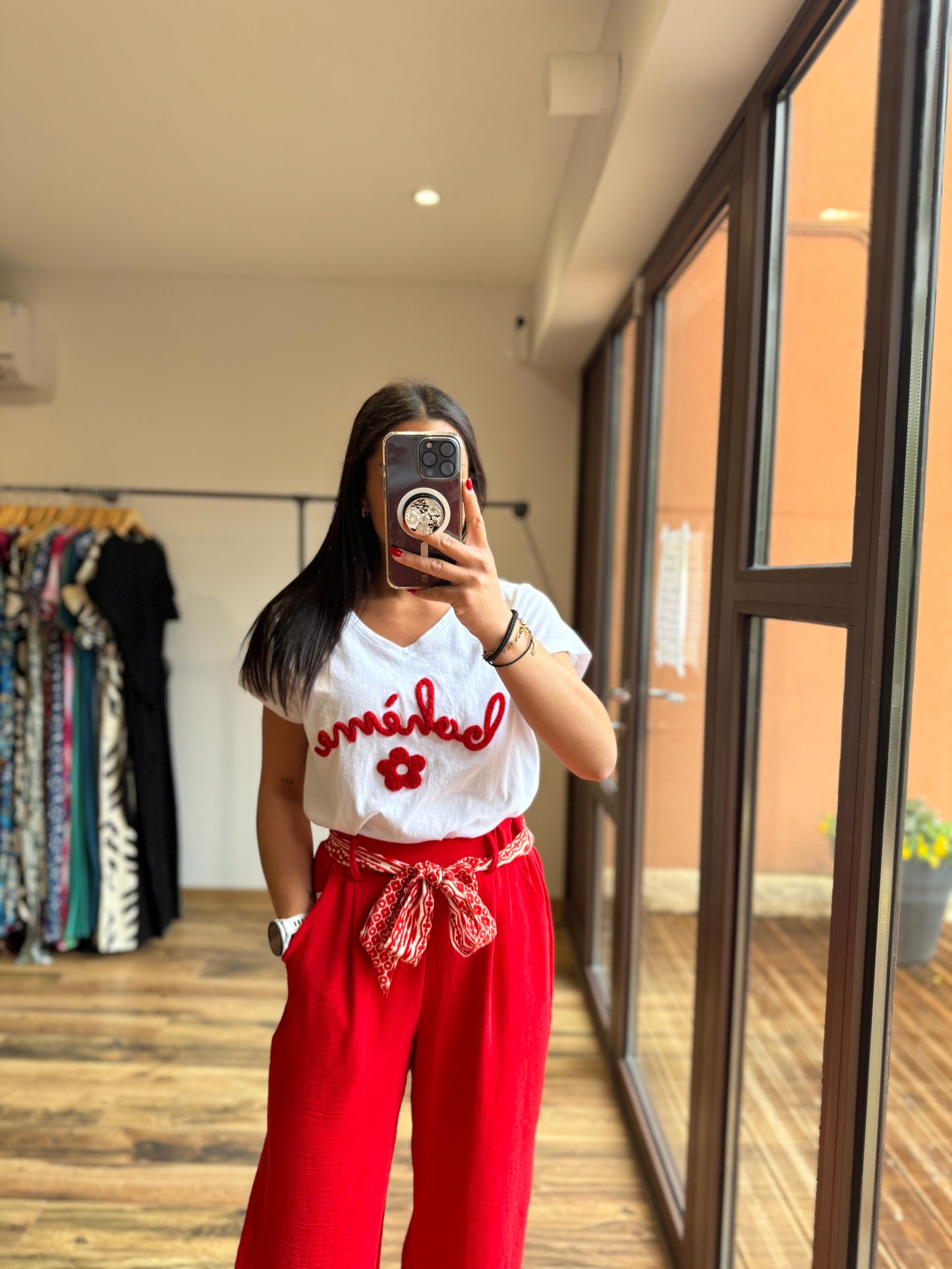 Pantalon Eliam rouge
