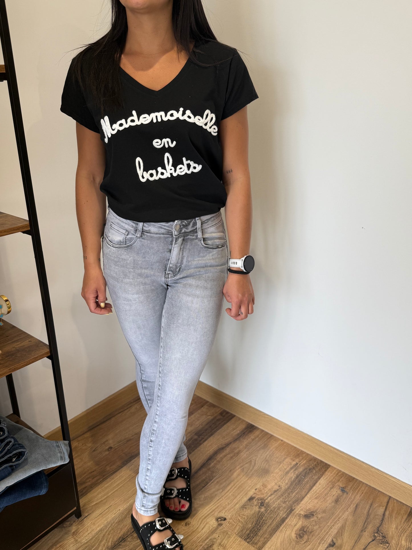 Teeshirt mademoiselle noir