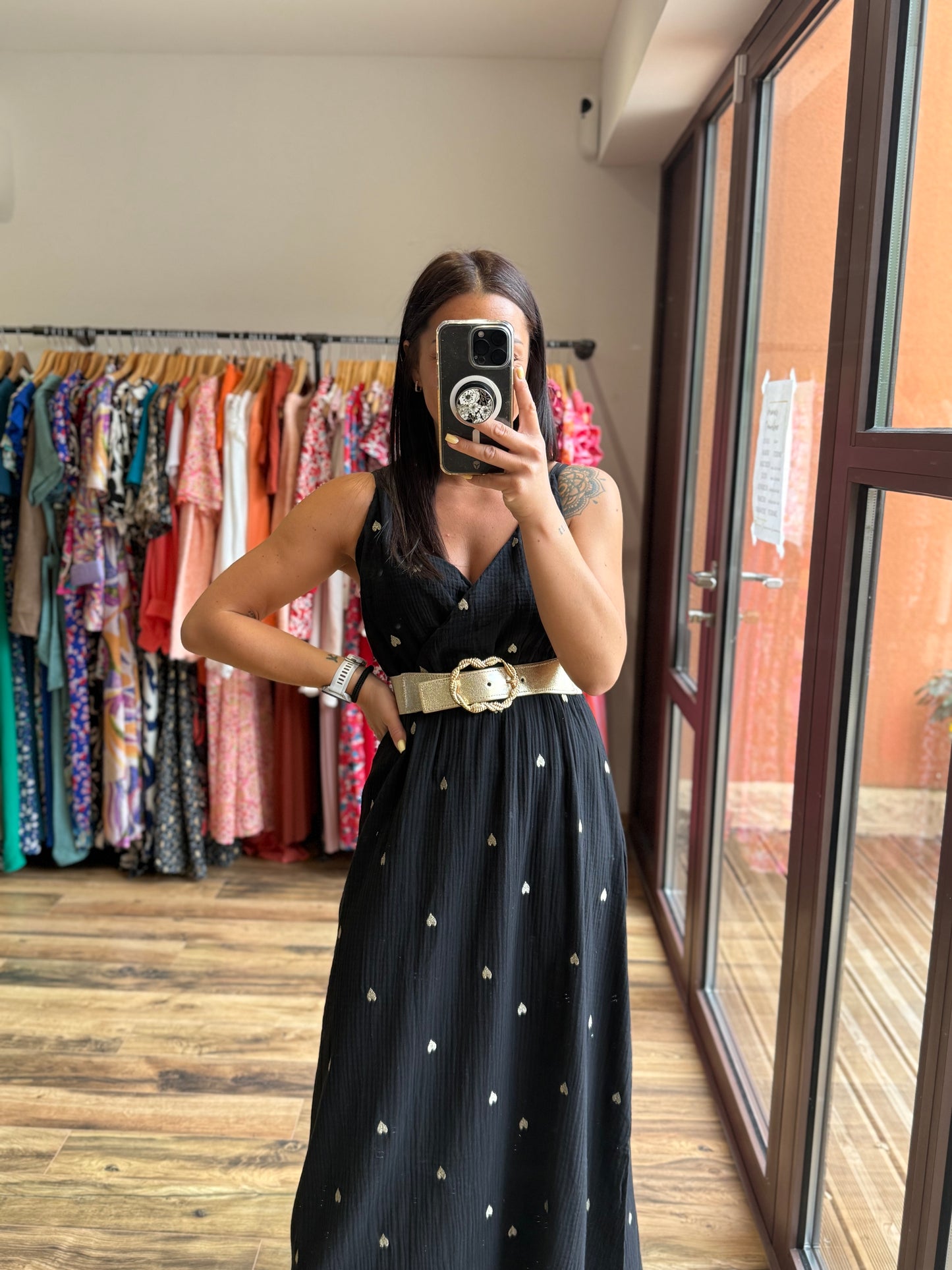 Robe longue Kara Noir