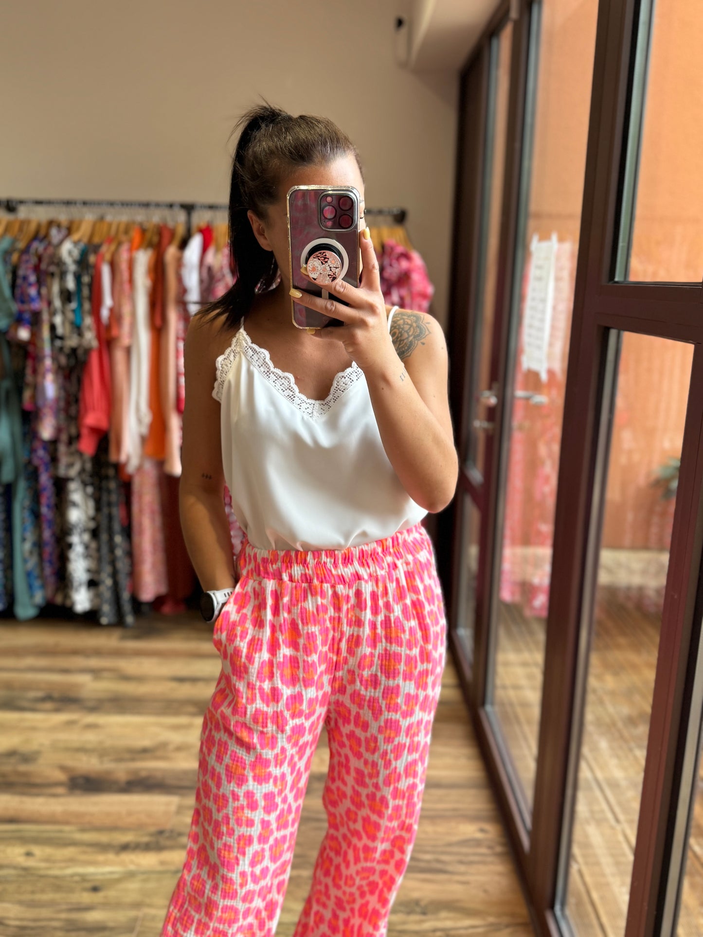 Pantalon Mahé fuchsia