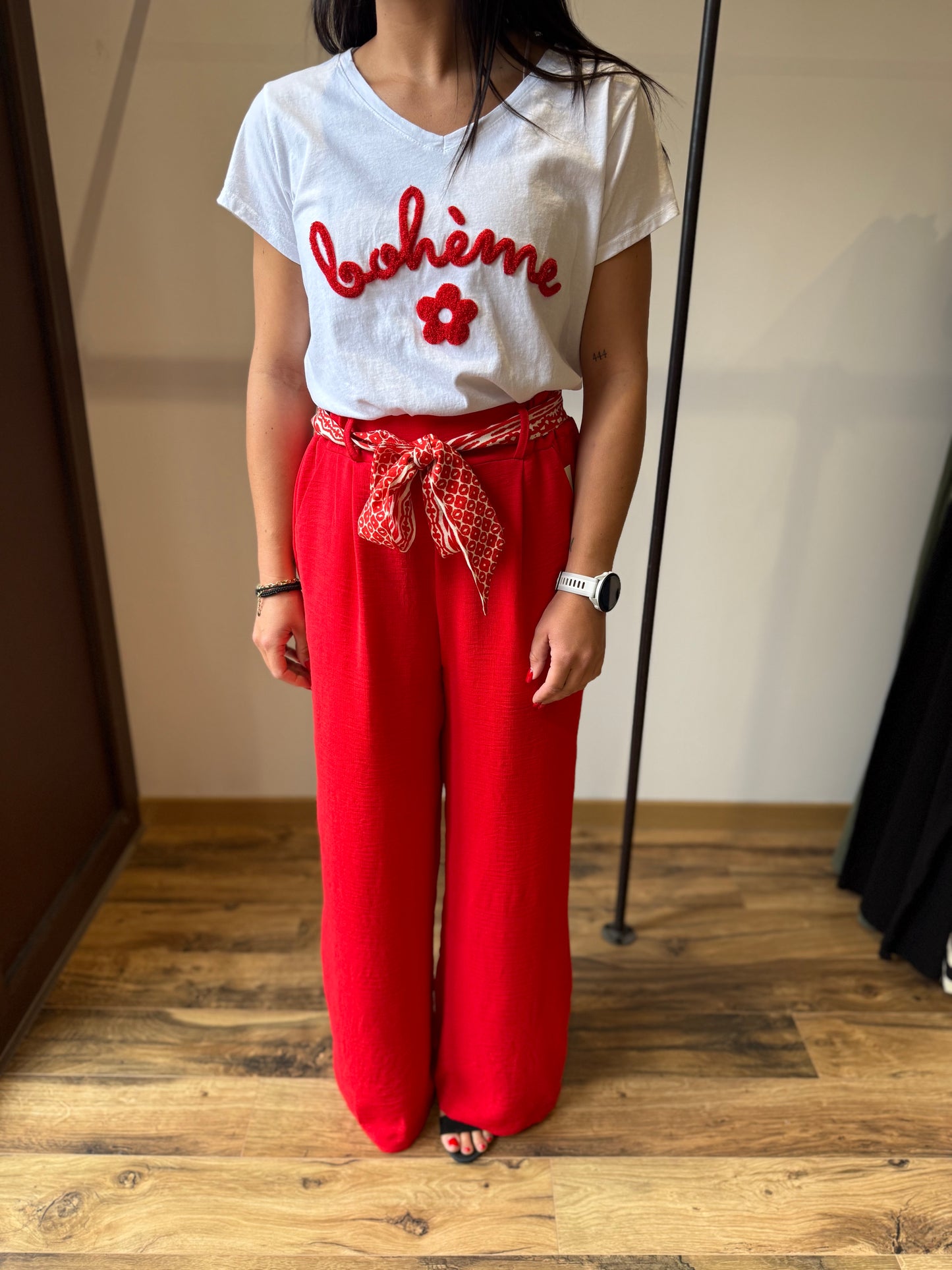 Pantalon Eliam rouge