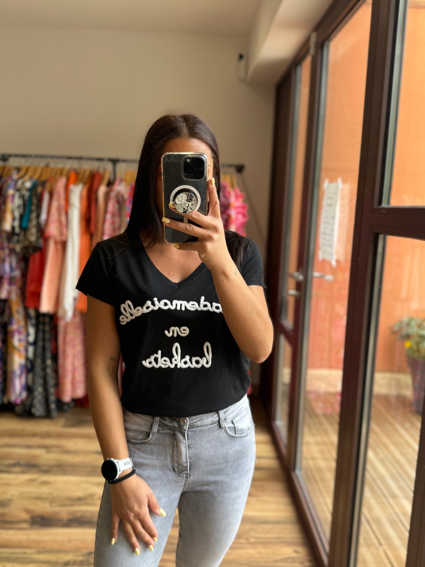 Teeshirt mademoiselle noir