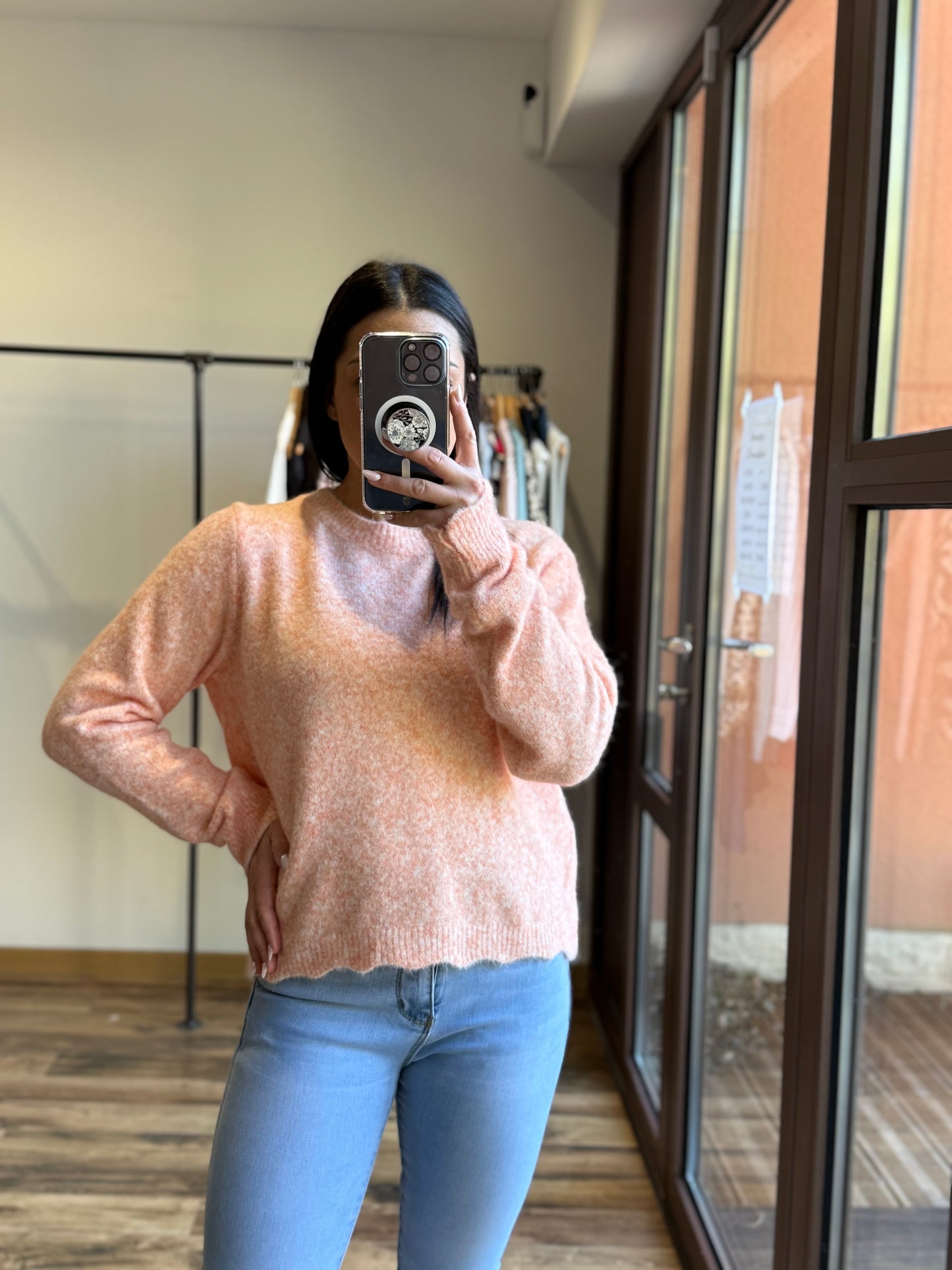 Pull Delphine corail