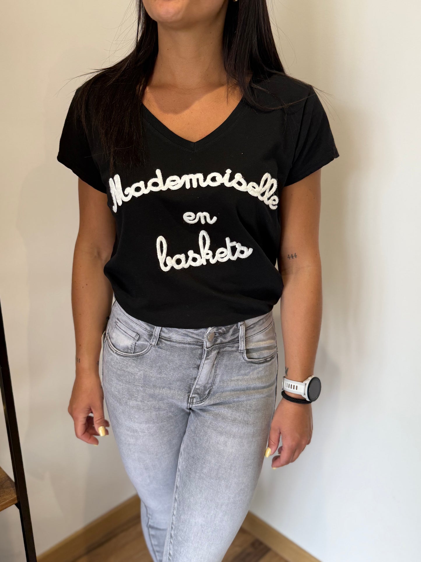 Teeshirt mademoiselle noir