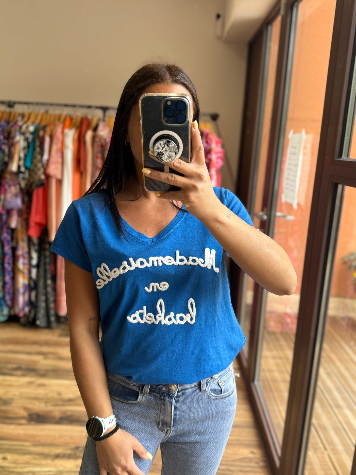 Teeshirt mademoiselle Bleu