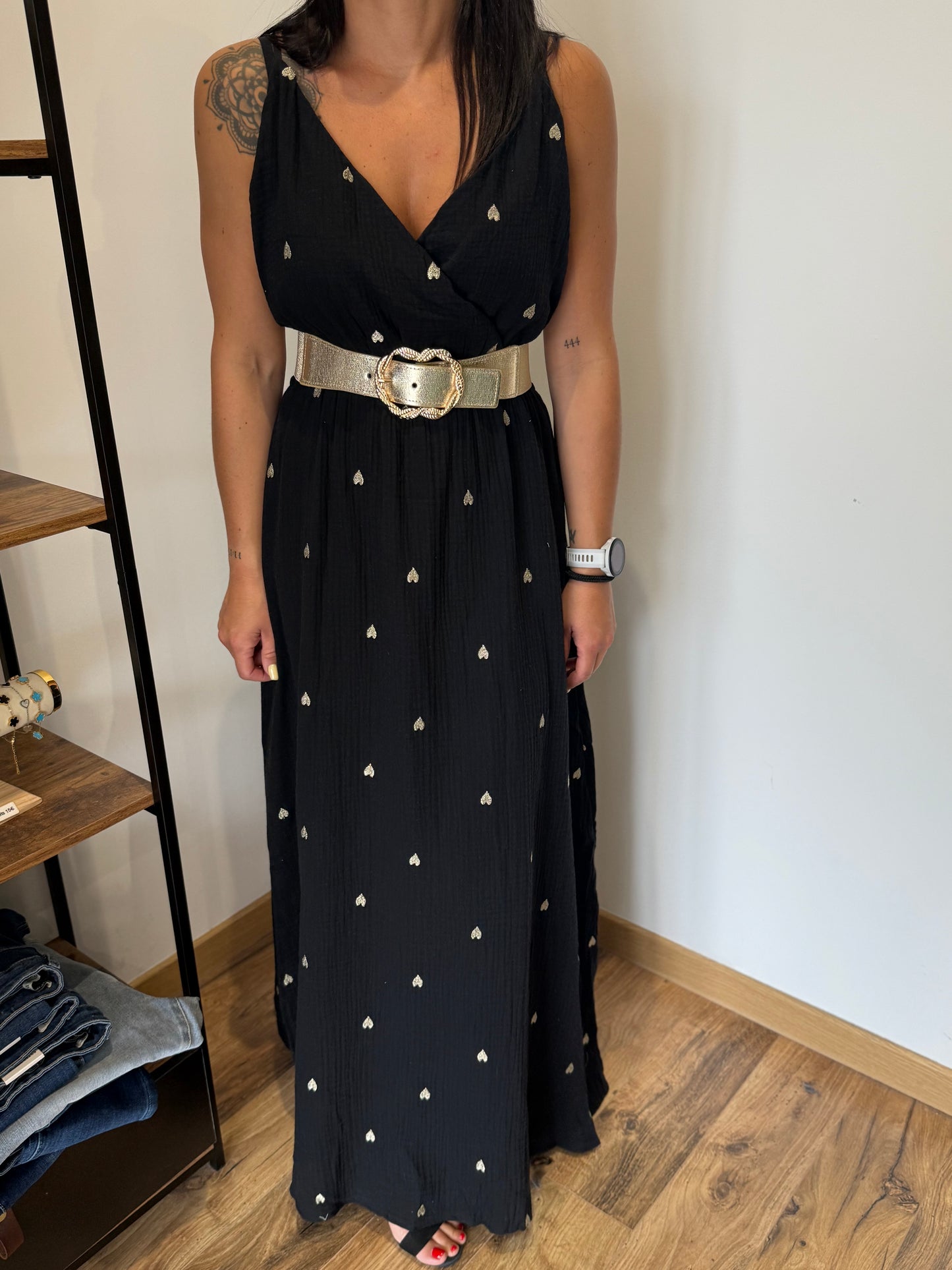Robe longue Kara Noir