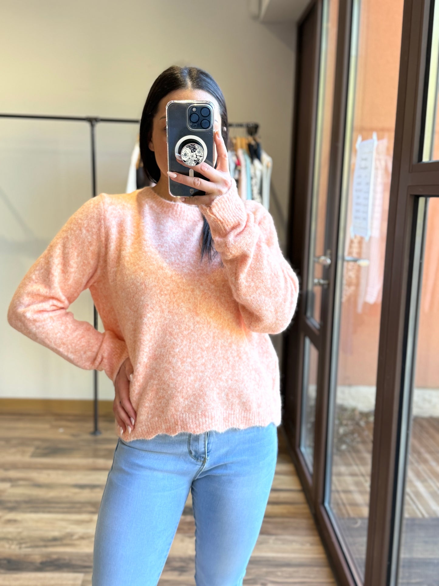 Pull Delphine corail