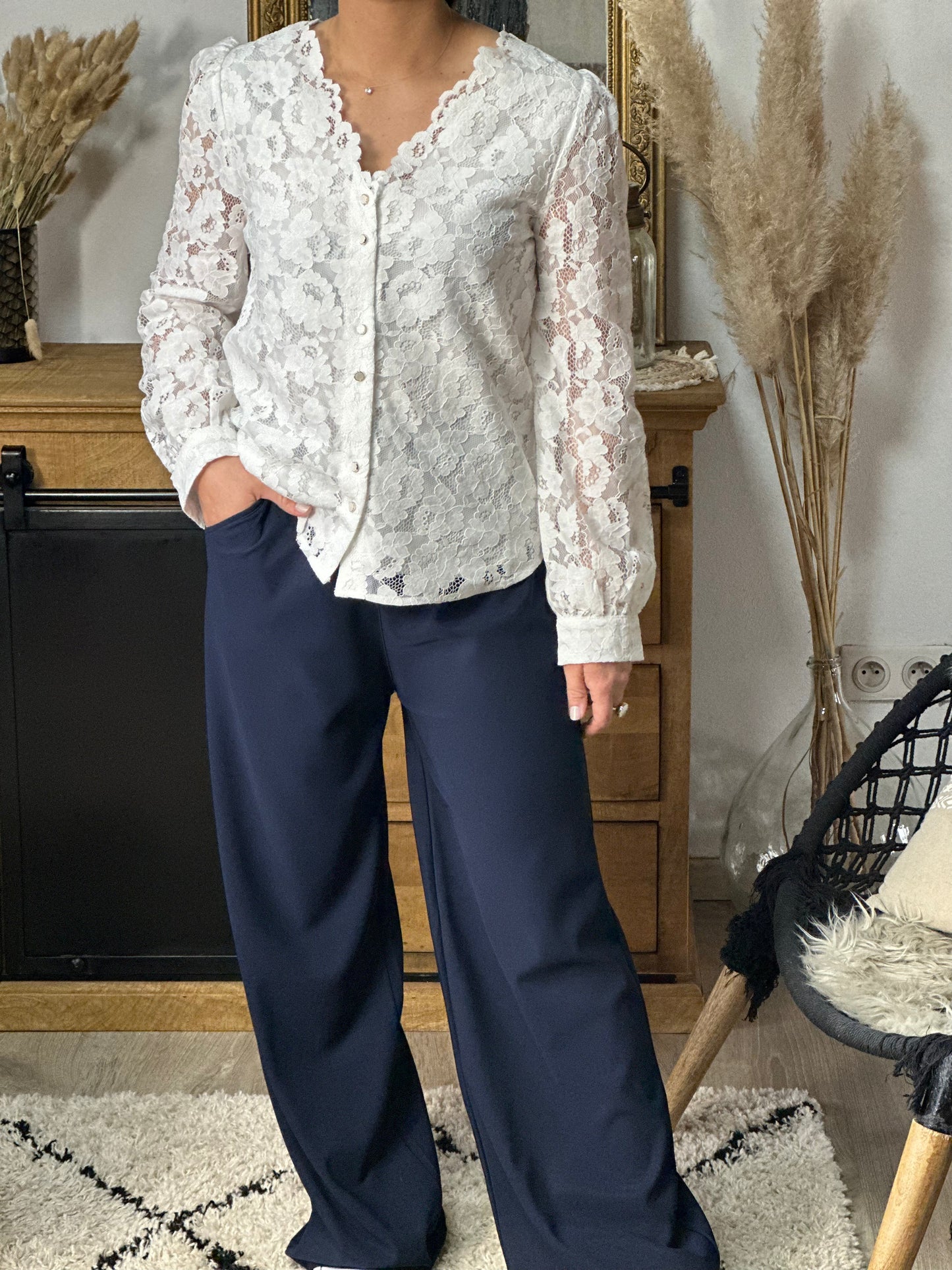 Pantalon droit Marine
