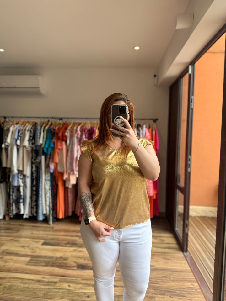 Top doré CURVY