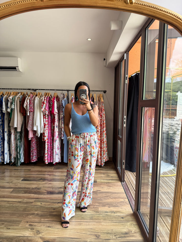 Top Afida bleu jean
