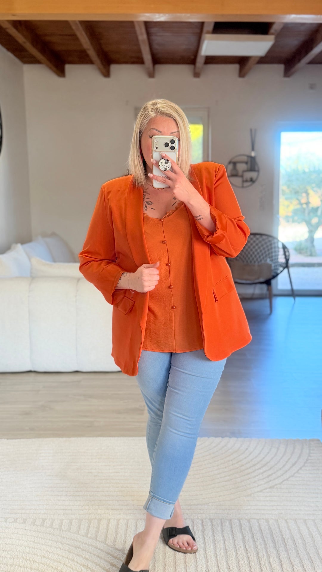 Top Hosa orange CURVY