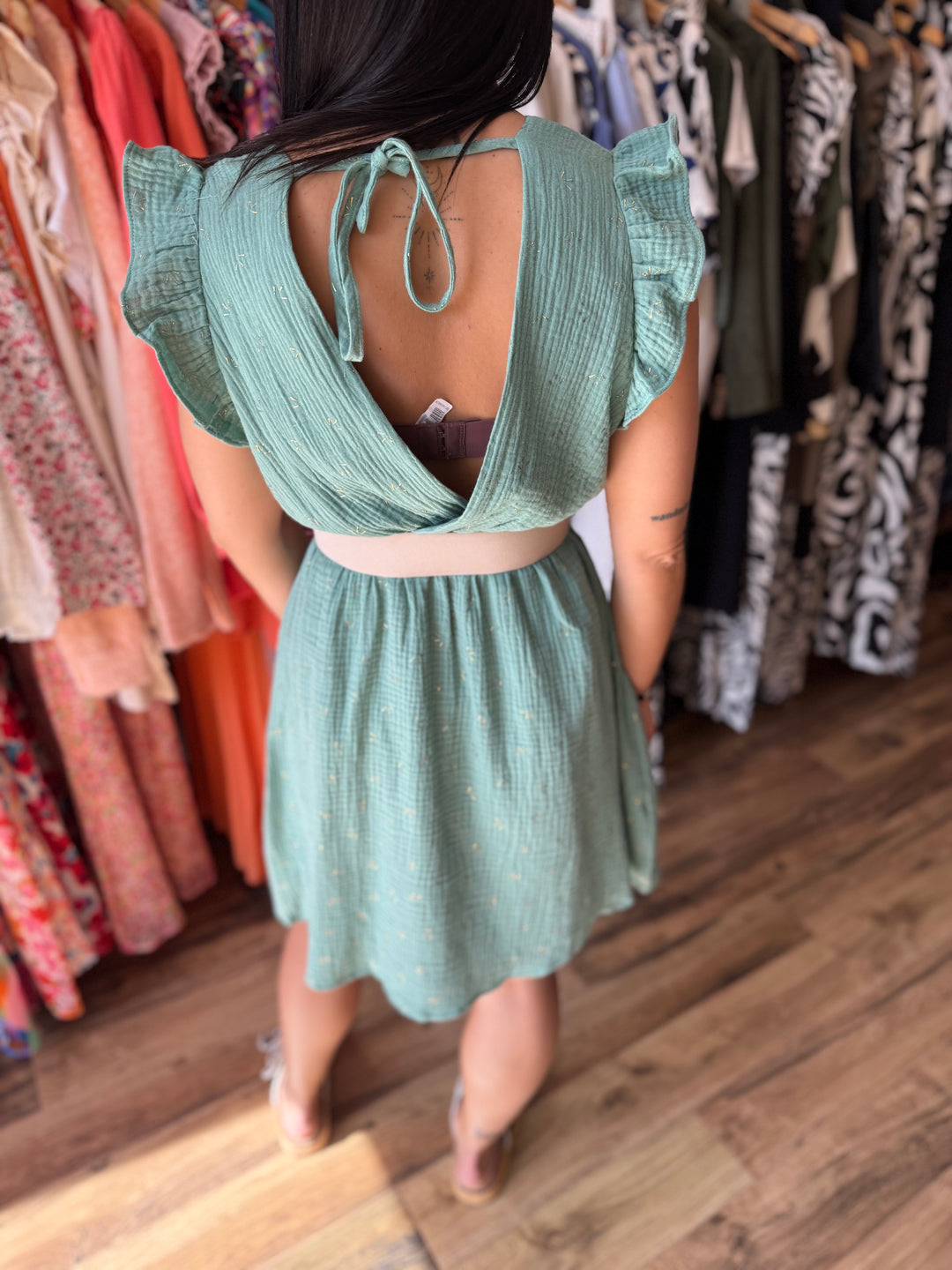 Robe Maya vert d’eau CURVY