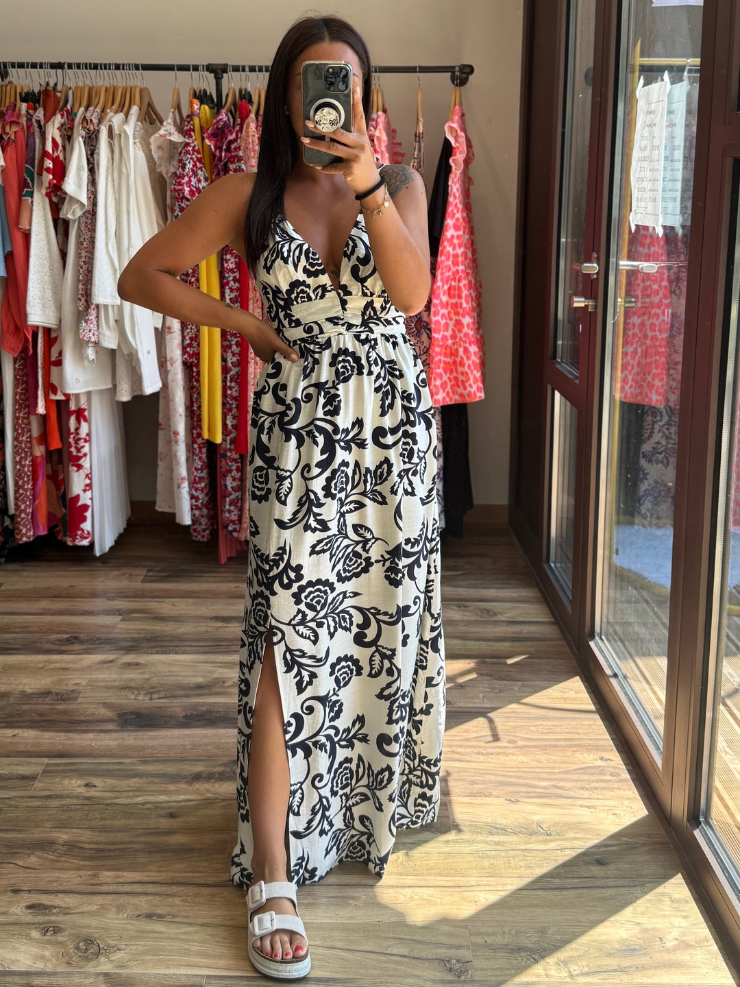 Robe longue Etienne bleu