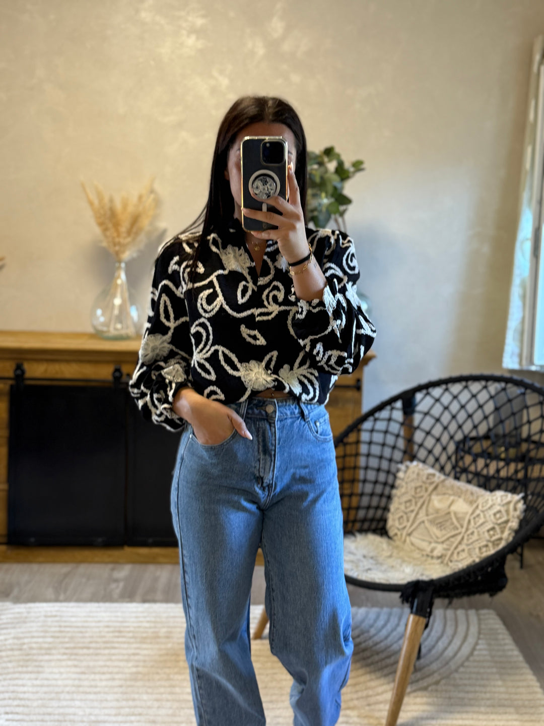 Chemise Jordane noir CURVY