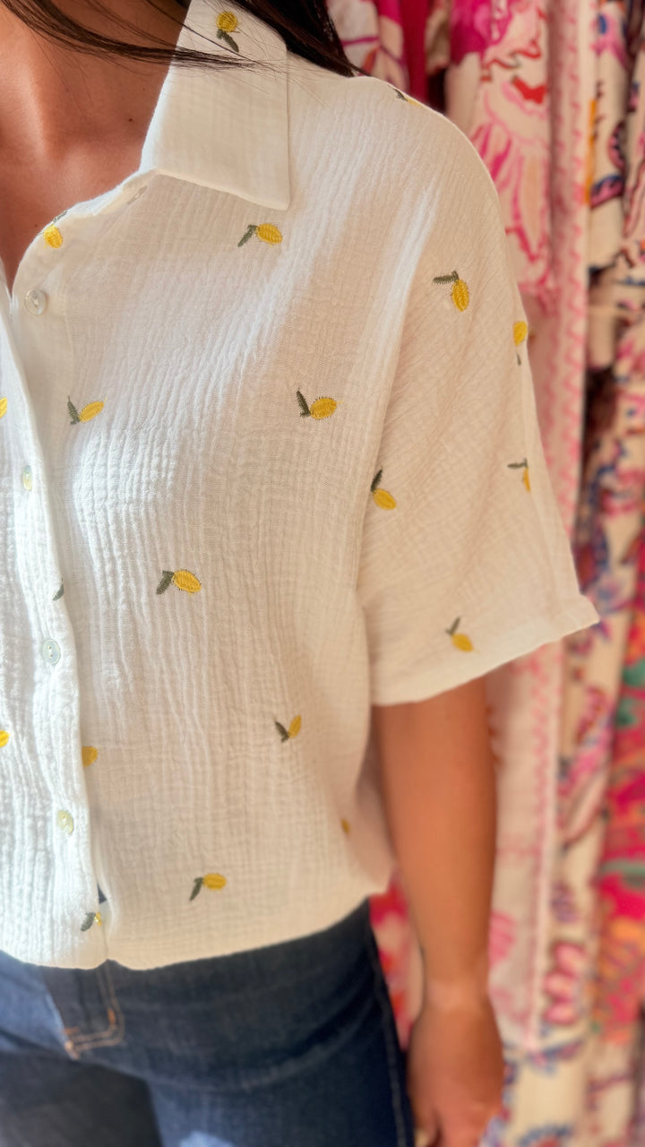 Chemise gaze citron 🍋 CURVY