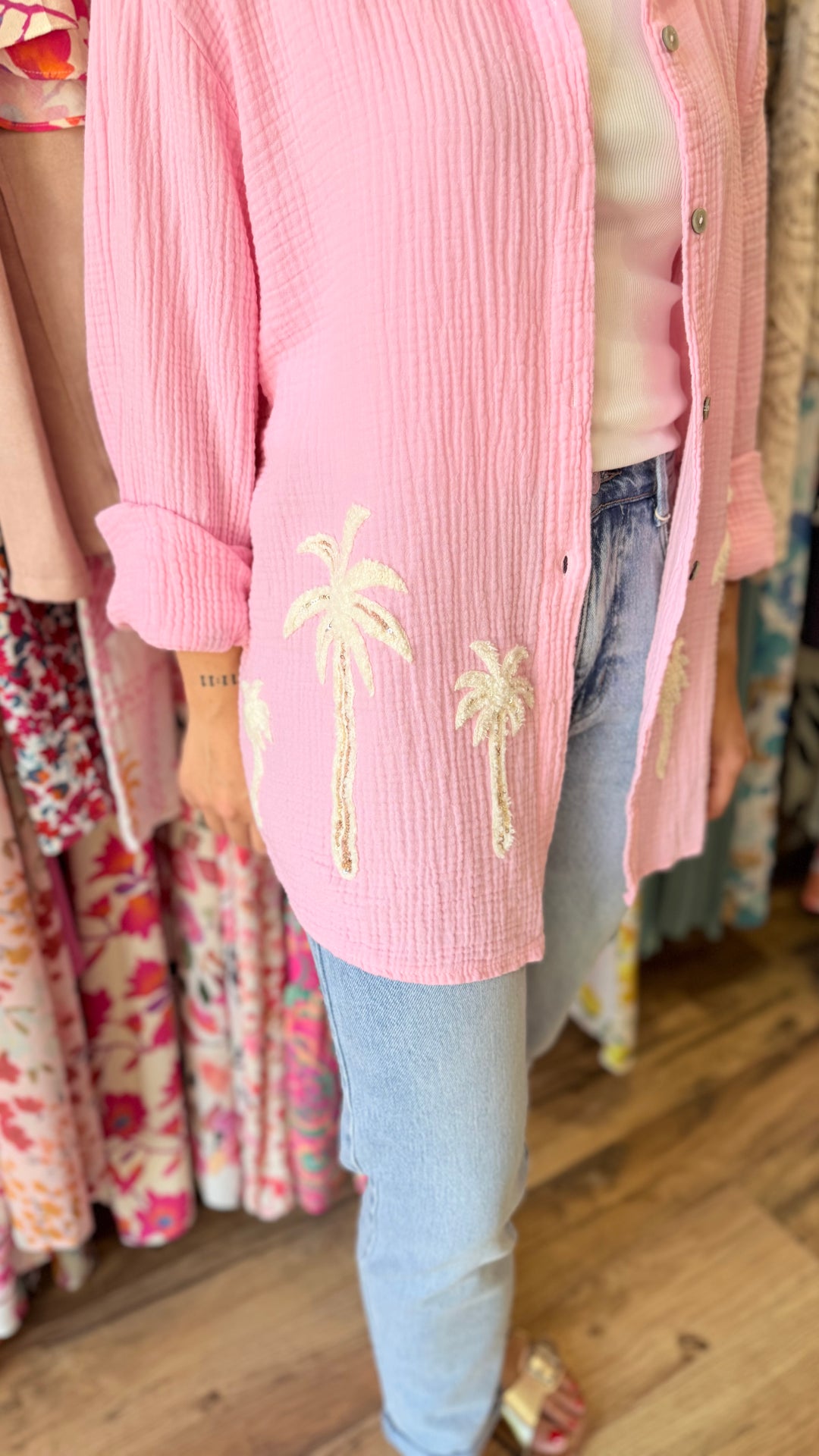 Chemise Palm rose CURVY