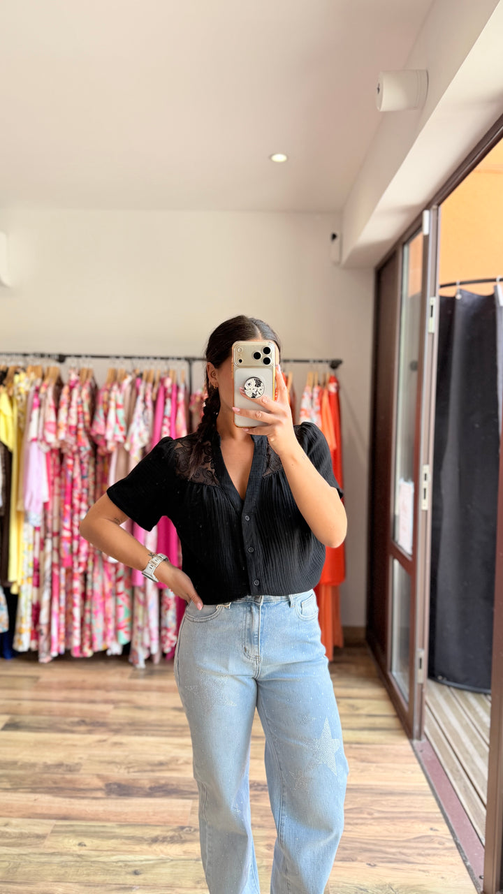 Chemise Dana noir CURVY