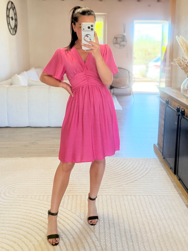 Robe Appo courte rose