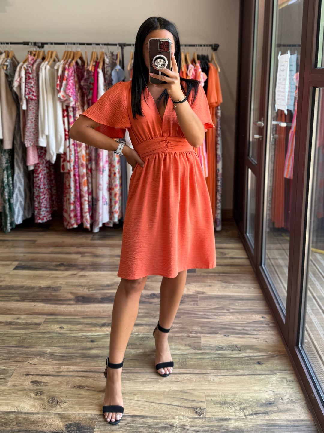 Robe courte Anail orange