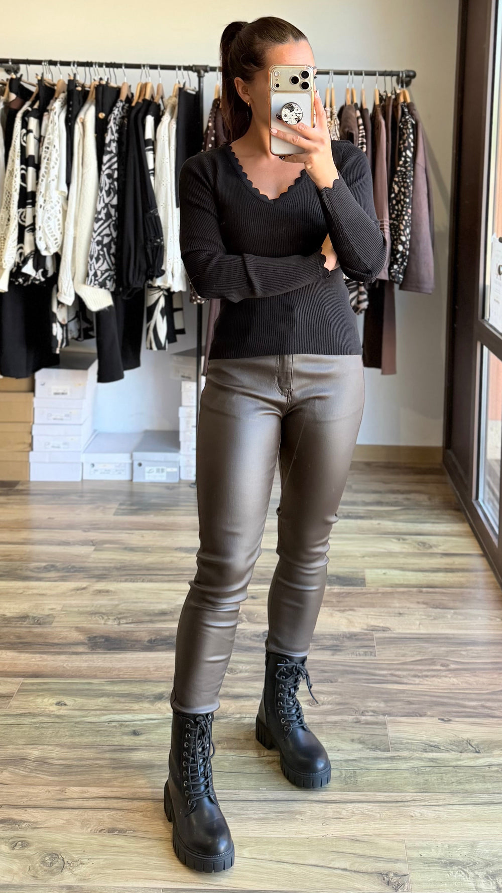 Pull fin Simah noir