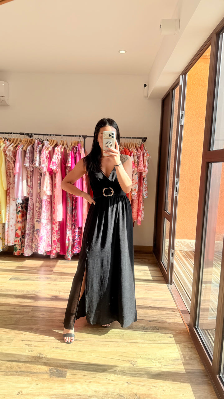 Robe longue Amanda CURVY noir