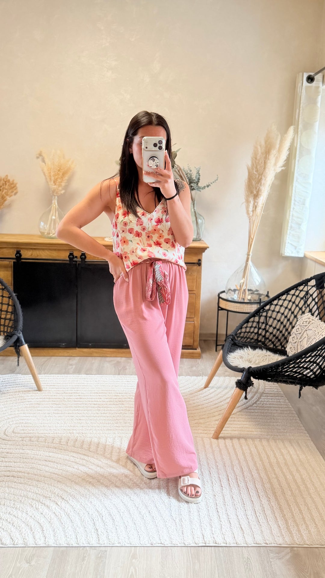 Pantalon Wilma rose (PRÉCOMMANDE expédition autour du 5 mai)