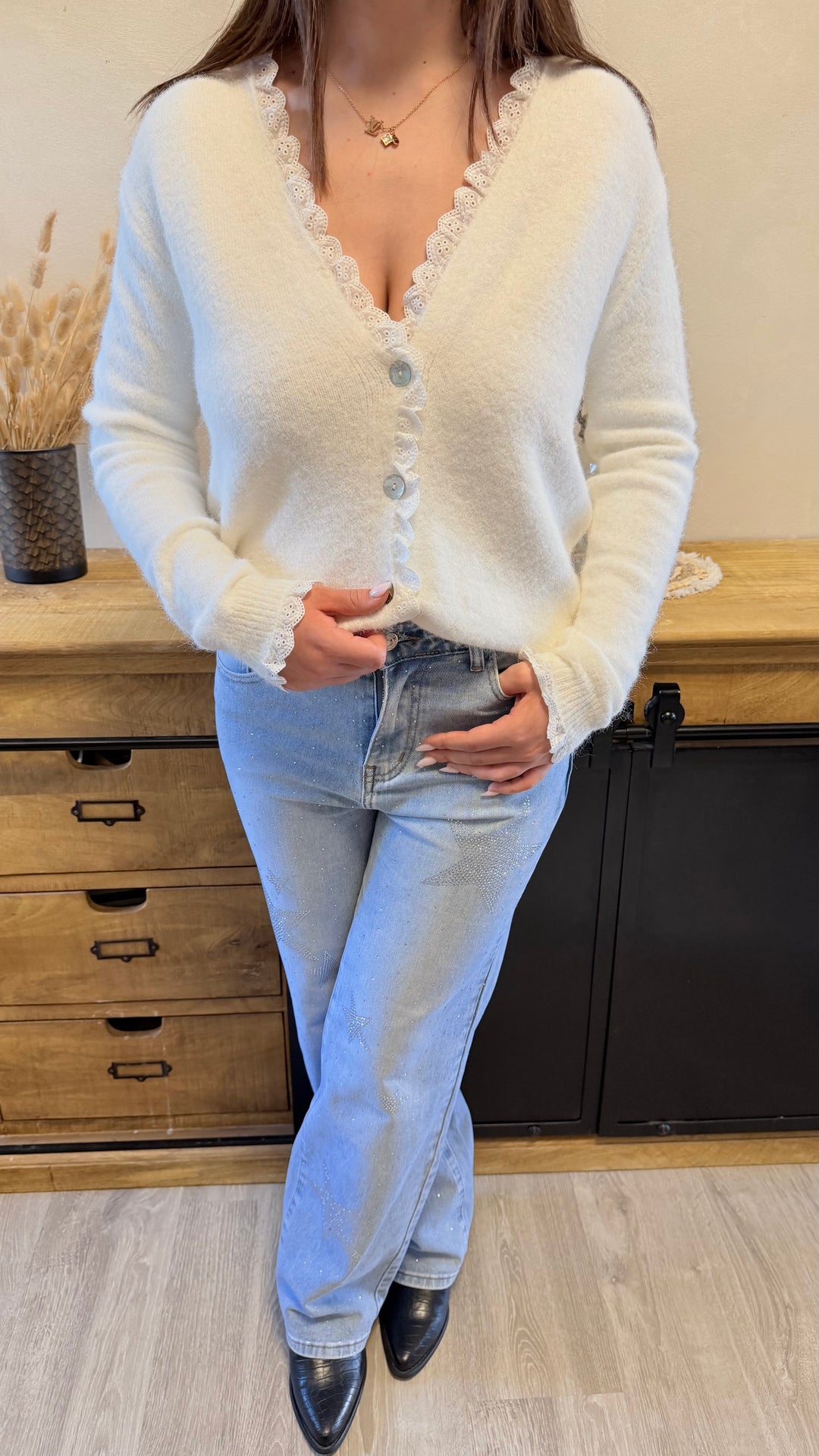 Gilet Énora blanc