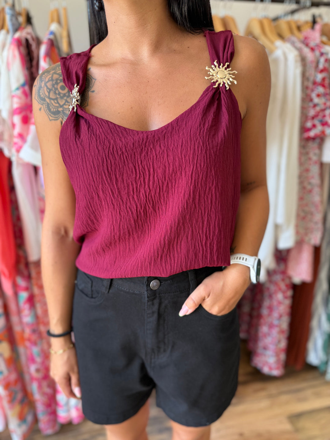 Top Soleya bordeaux