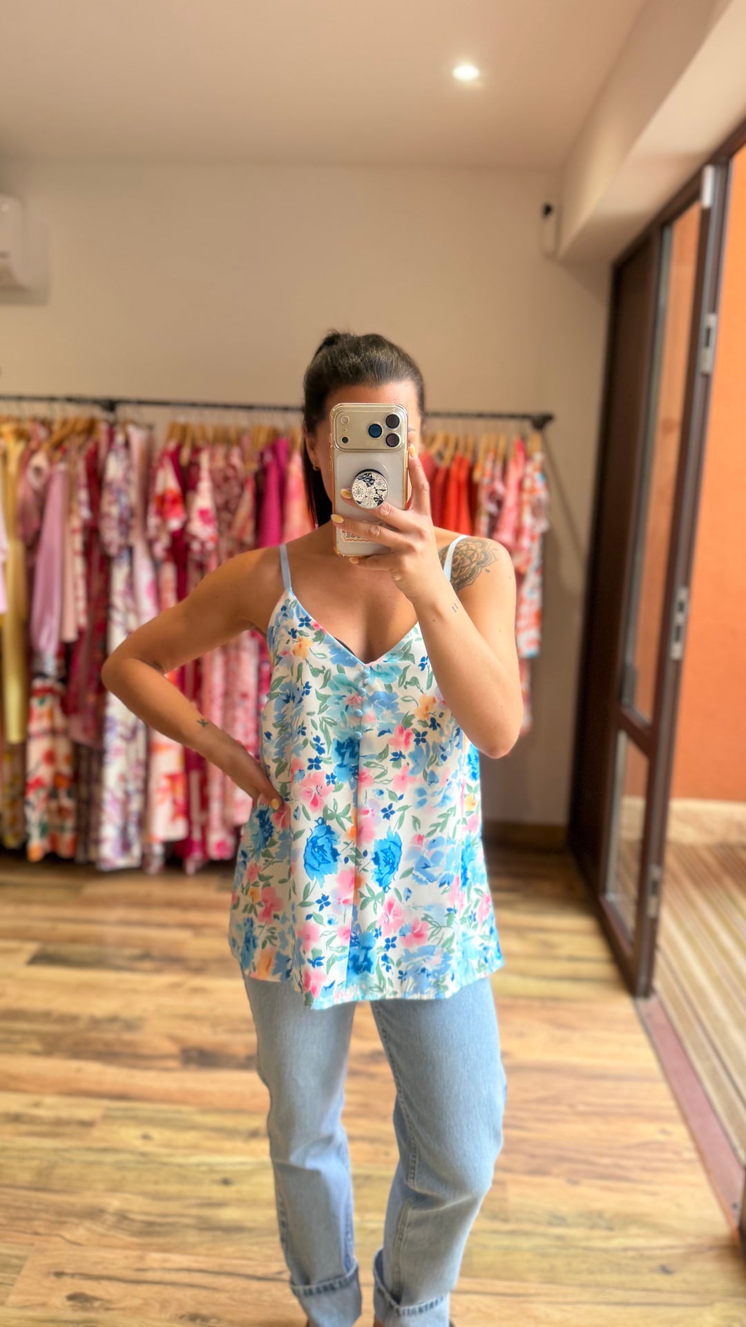 Top Hugo bleu clair