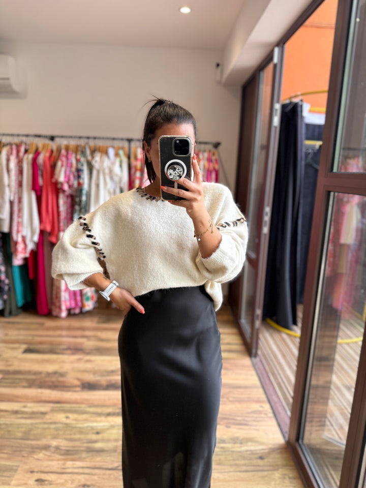 Jupe noir satin
