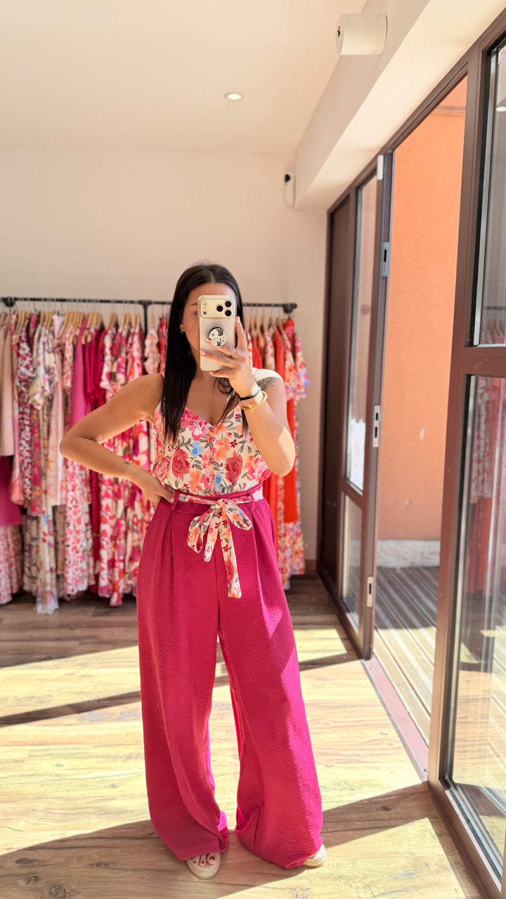 Pantalon Candice rose fushia
