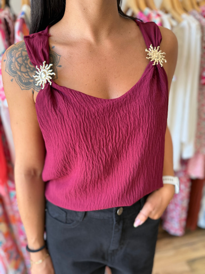 Top Soleya bordeaux