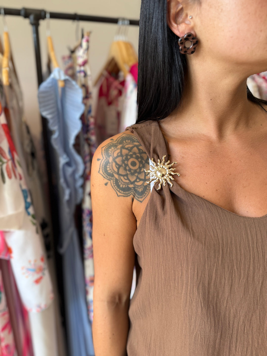 Top Soleya marron