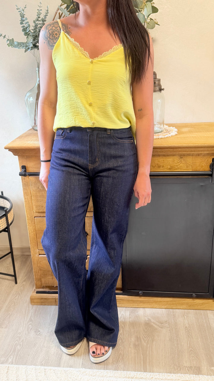 Jean wild leg bleu brut