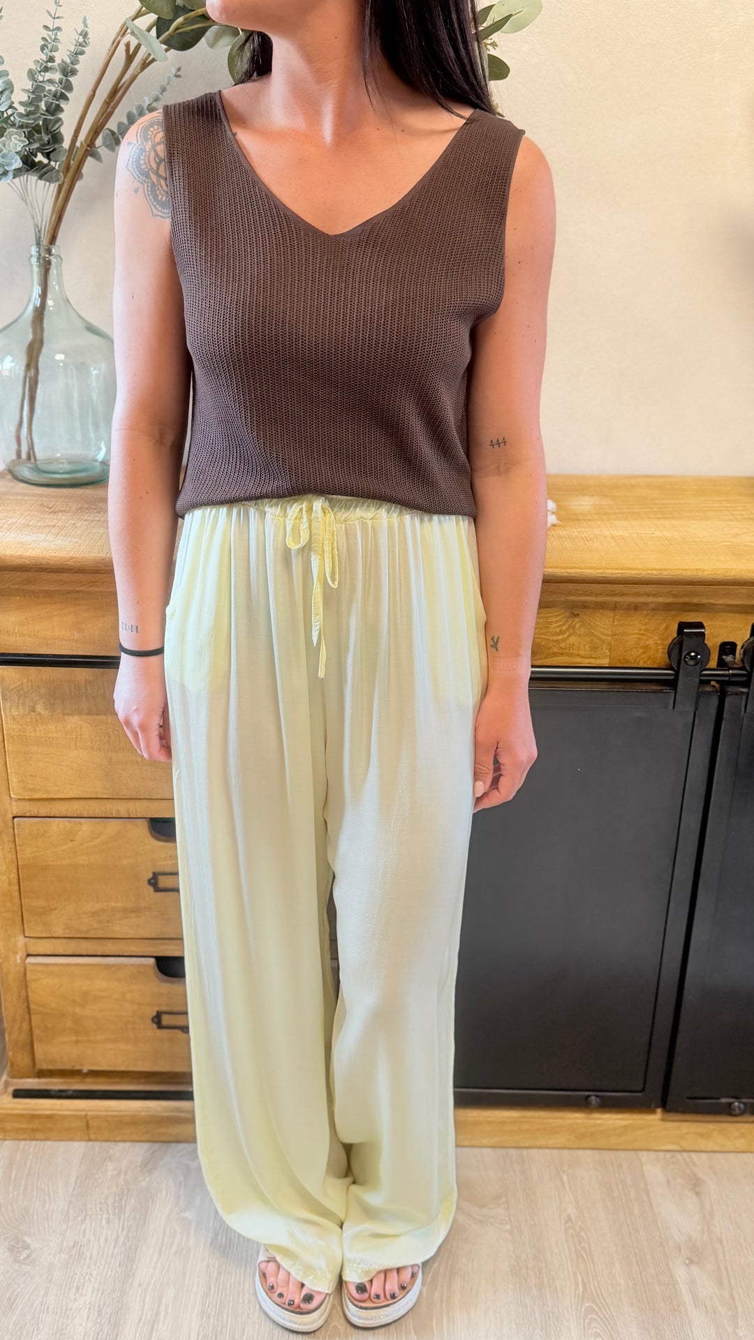 Pantalon topi jaune