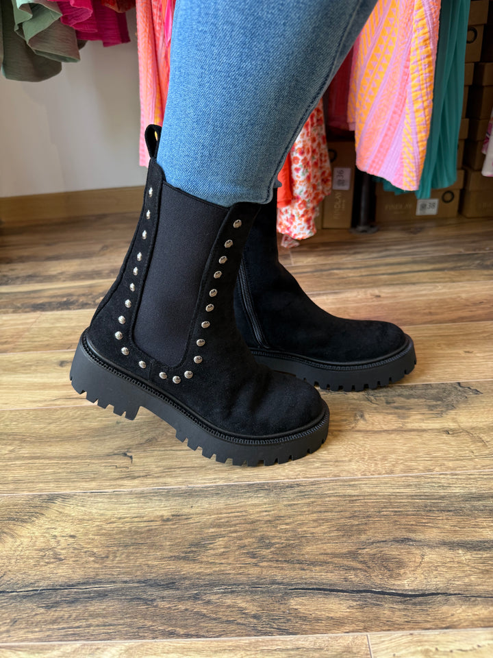 Bottines noir clou