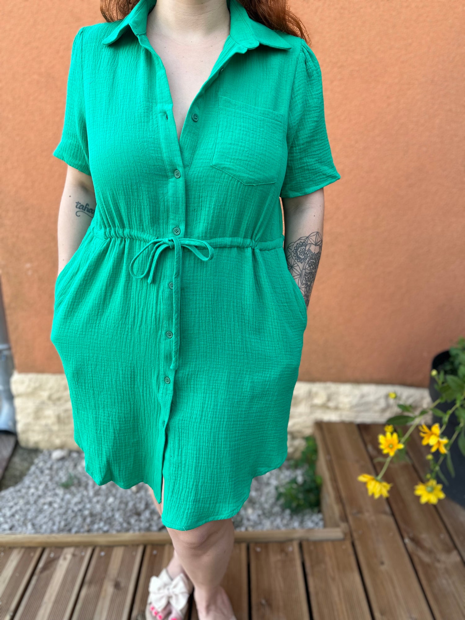 Robe gaze de coton (Curvy)