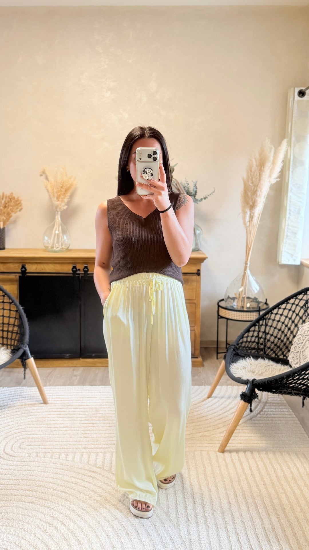 Pantalon topi jaune