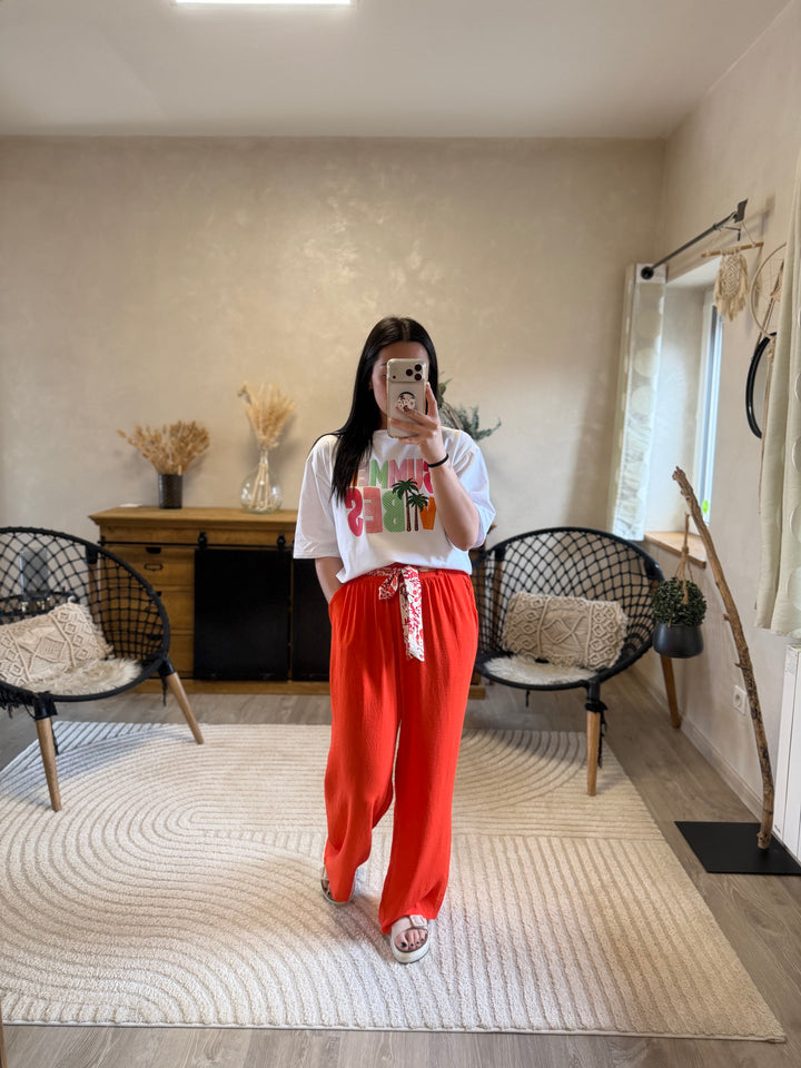 Pantalon Wilma orange CURVY