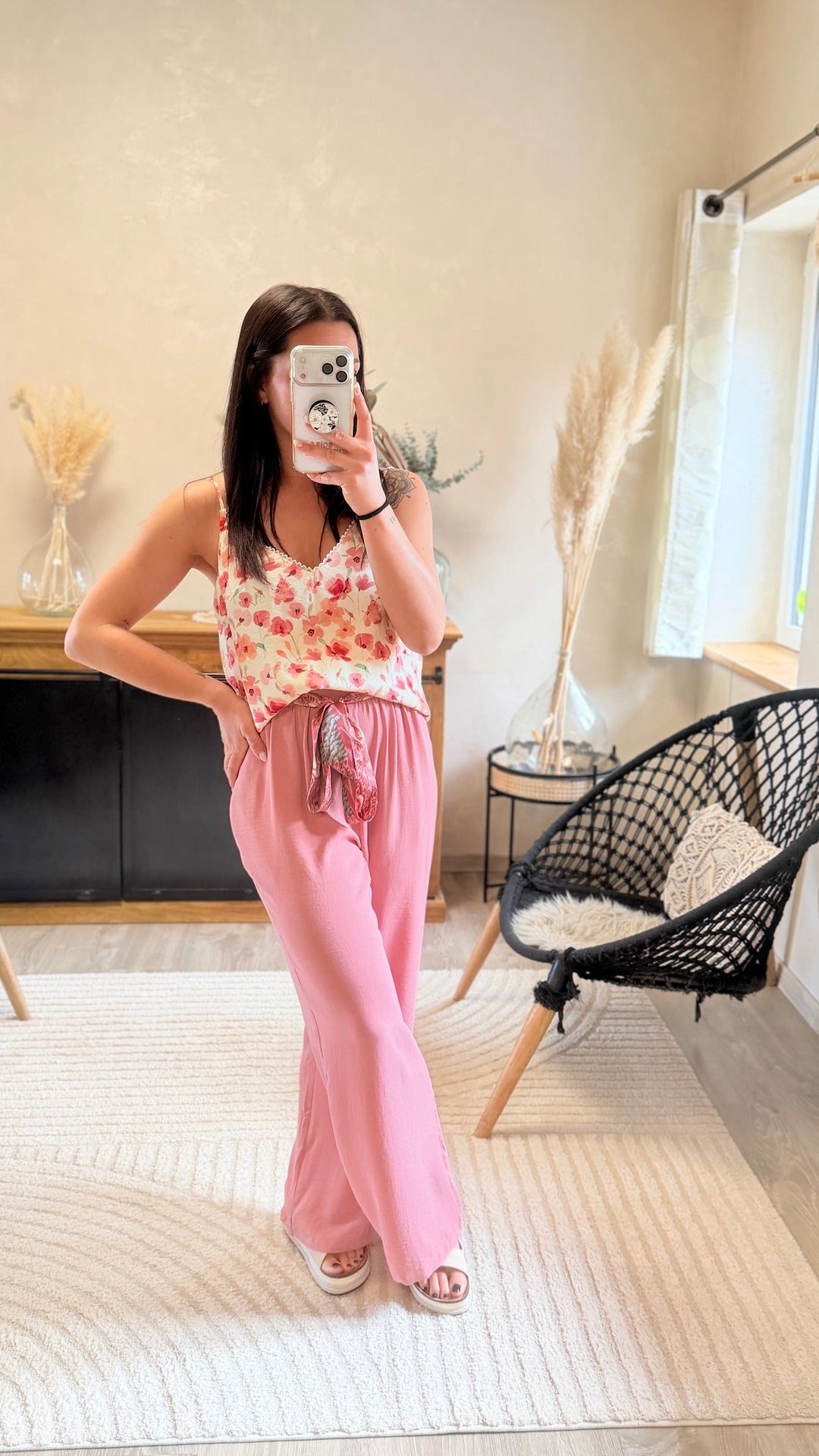 Pantalon Wilma rose (PRÉCOMMANDE expédition autour du 5 mai)