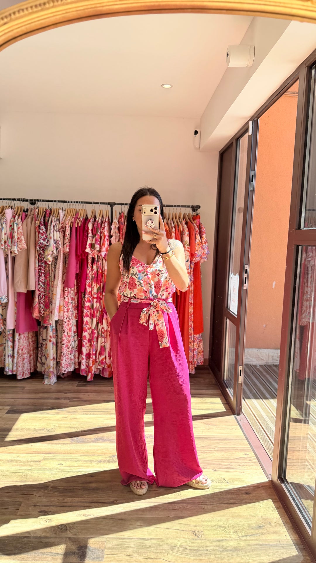Pantalon Candice fushia CURVY