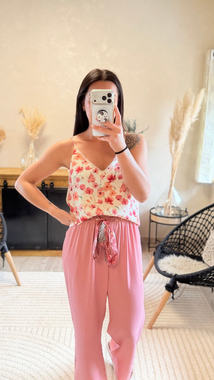 Pantalon Wilma rose (PRÉCOMMANDE expédition autour du 5 mai)
