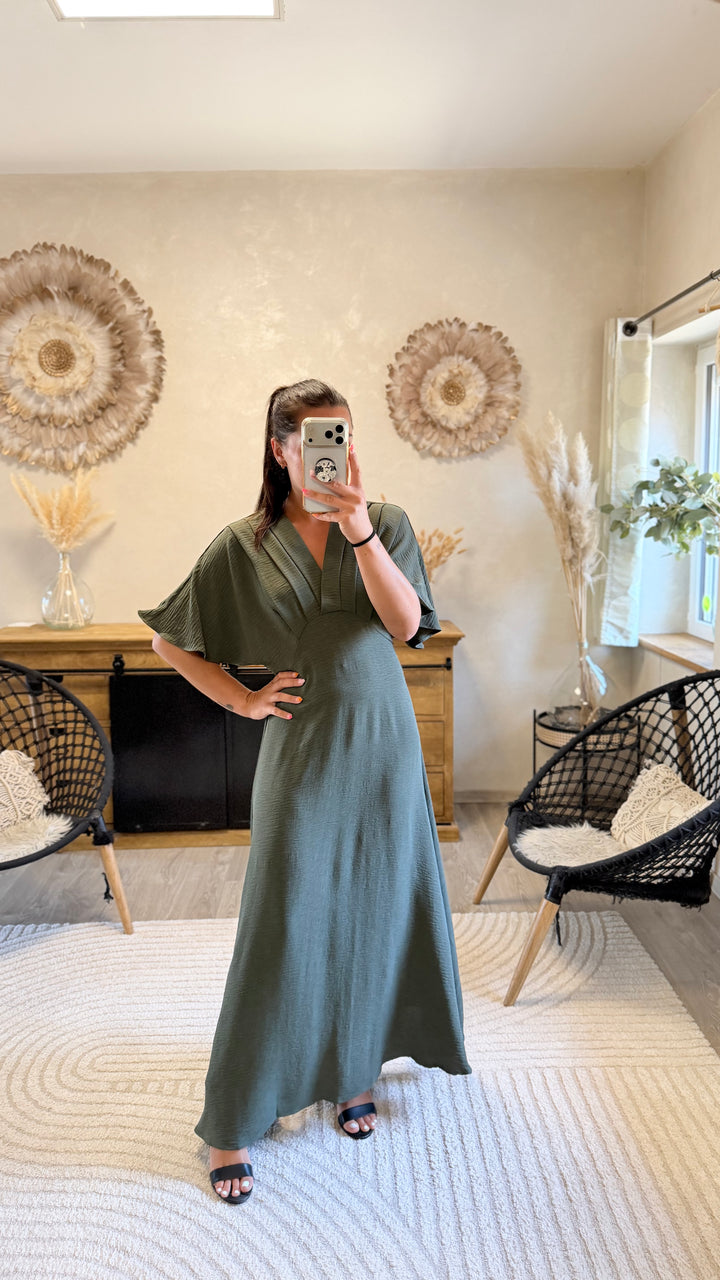 Robe longue Jehan CURVY kaki
