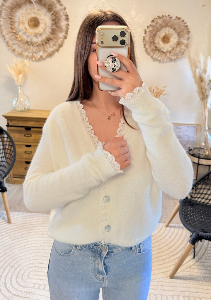 Gilet Énora blanc