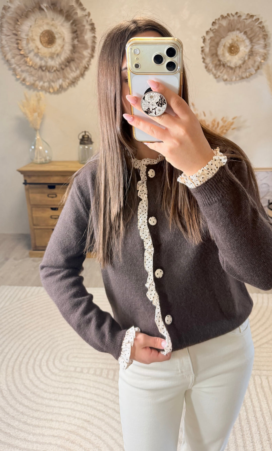 Gilet chocolat Amane